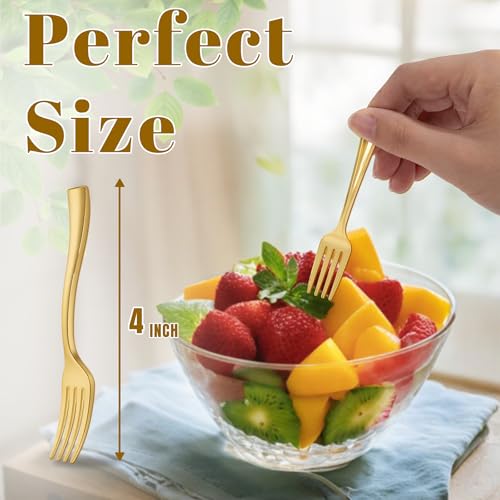 Disposable Plastic Mini Forks 300 Pieces 4 Inches (300 Count)