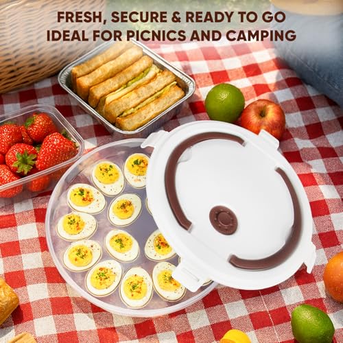 2 Pack Deviled Egg Container with Lid (2 Count)