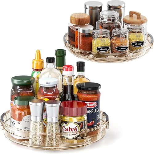 2 Pack Lazy Susan Turntable Organizer for Cabinet (2 Count)