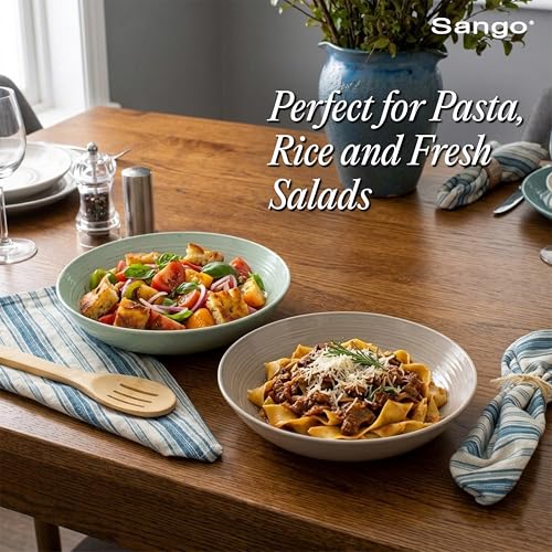 Siterra Artist's Blend Stoneware Pasta Bowls (4 Count)