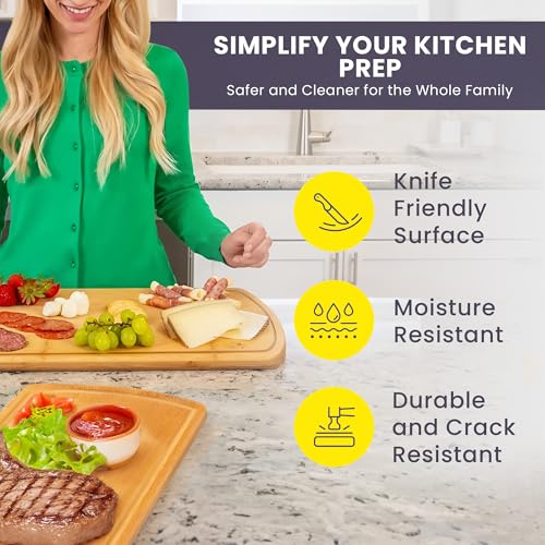 Extra Large Bamboo Cutting Board Set of 2 (2 Count)