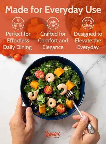 Pasta Bowls 30 Ounce Salad Serving Bowls Set of 6 (6 Count)
