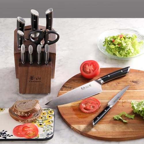 HELENA Series German Steel Forged Knife Block Set (12 Count)