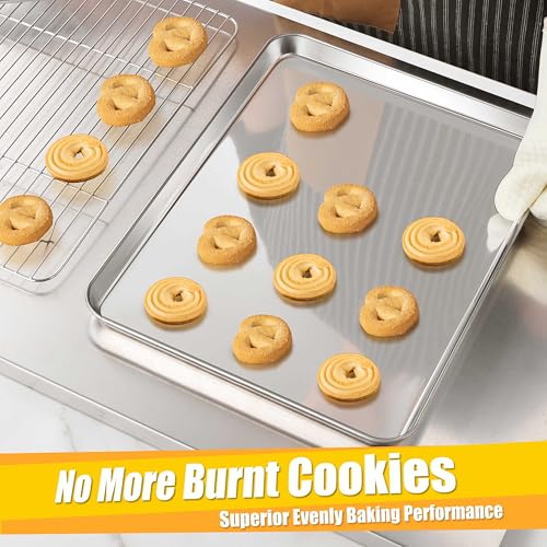16x12 Inches Stainless Steel Jelly Roll Pan (2 Count)