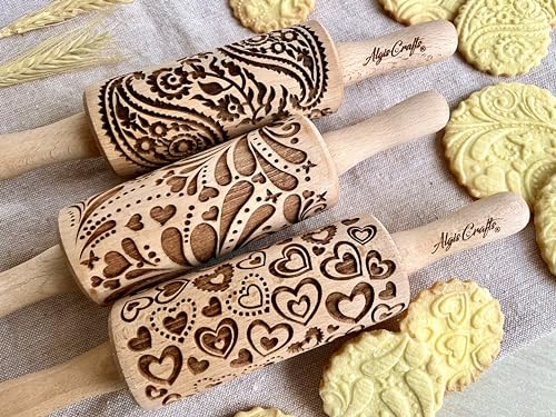 LOVELY DAY 3 KID Rolling Pin SET with HEART