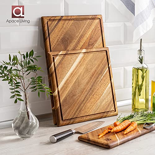 Chorus Acacia Wood Cutting Board Set with Juice Groove