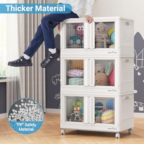 400Qt Stackable Storage Bins with Lids (4 Count)