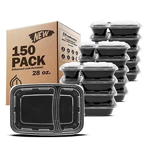 Meal Prep Containers with Lids 28 oz [150 Pack] 2 (150 Count)