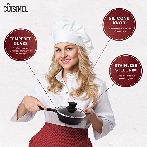 Glass Lid - 6"-inch/15.24-cm/158mm - Compatible with Lodge - Fully Assembled Tempered Replacement Cover - Oven Safe for Skillets Pots Pans - For Any Cookware: Cast Iron, Stainless, Non-Stick