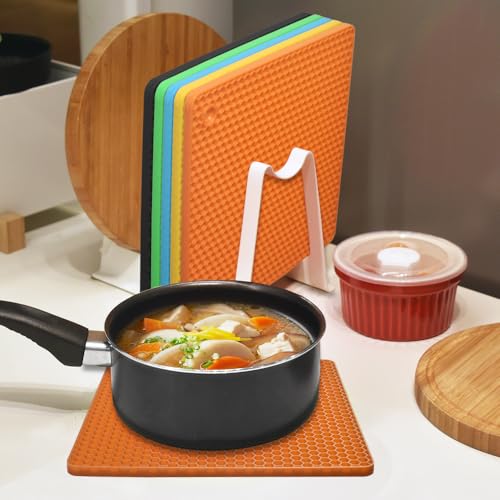 Silicone Square Trivets Mat (6 Count)