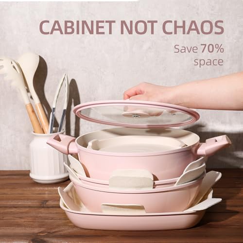 23pcs Ceramic Pots and Pans Set