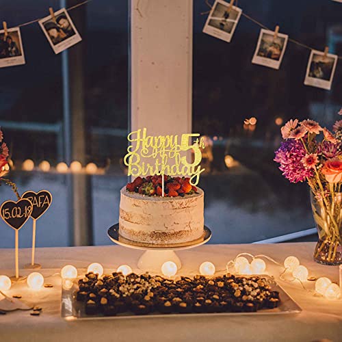 1 PCS Happy 5th Birthday Cake Topper