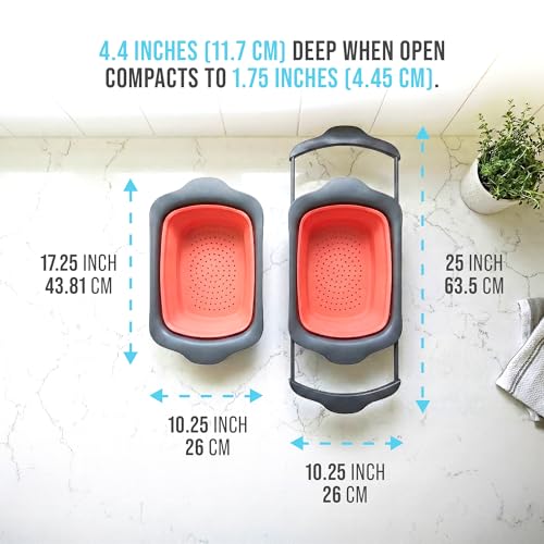 Coral XL Collapsible Silicone Over Sink Colander