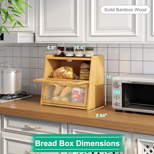 2 Tier Bamboo Bread Box