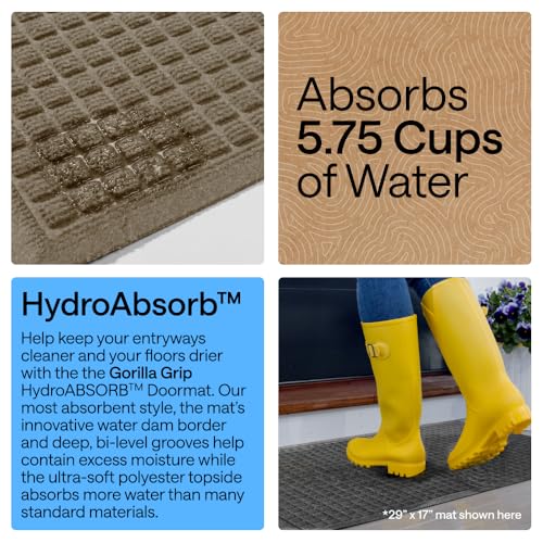 HydroABSORB Door Mat for Indoor Outdoor Use