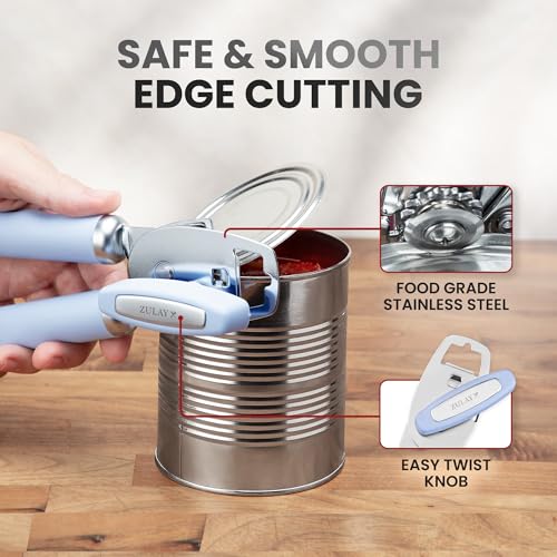 Heavy Duty Stainless Steel Can Opener Manual with Bottle Opener