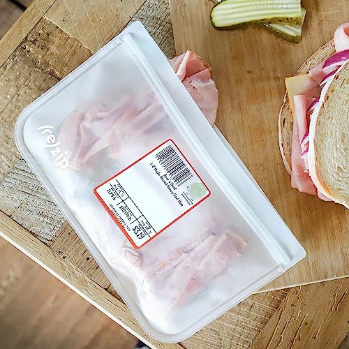 re) zip Reusable Half Gallon Freezer Food Storage Bags, Leakproof, 4-Pack (4 Count)