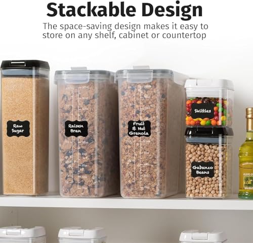 2 Pack (6.3L / 213OZ) EXTRA Large Airtight Food Storage Cereal Containers for Bulk Food Storage BPA-Free Plastic Container, Pantry Organization and Canister for Rice, Pasta, Sugar & Flour (2 Count)
