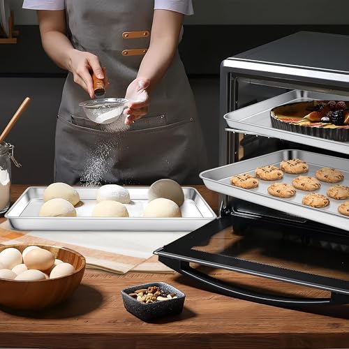 9x13 Inches Stainless Steel Quarter Sheet Pan Set of 2 (2 Count)