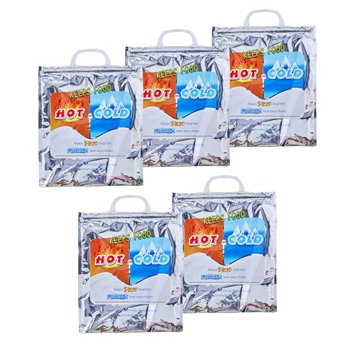 Hot and Cold Insulated Bags for Food Delivery (5 Count)