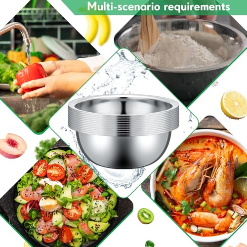 20 Pcs Stainless Steel Mixing Bowls Bulk (20 Count)