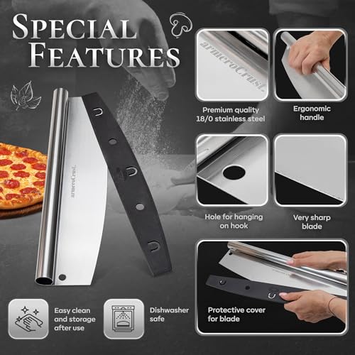 13.8 Inch Pizza Cutter Rocker Blade