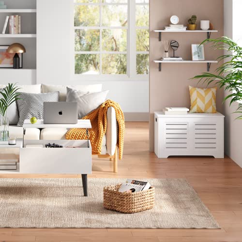 Wall Shelves 23.6" Long Floating Shelves with Metal Brackets (2 Count)