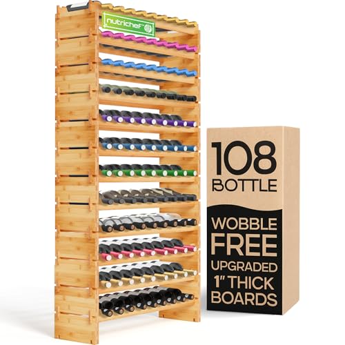 108 Bottle Stackable Modular Wine Rack (108 Count)