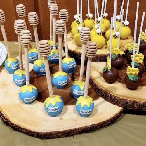 Wooden Honey Dipper Stick Collecting Dispensing Drizzling Jam Portable Wedding Party