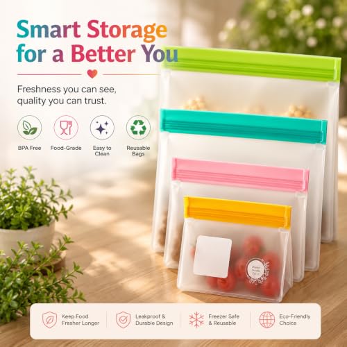 Reusable Food Storage Bags (10 Count)