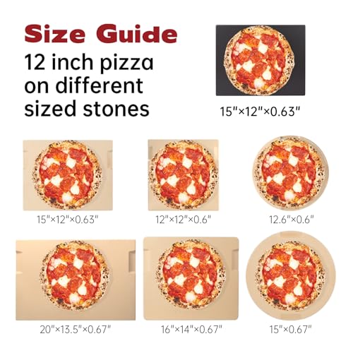 15" x 12" Black Glazed Pizza Stone