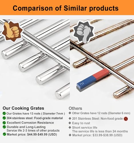 17.5" Stainless Steel Grill Grates