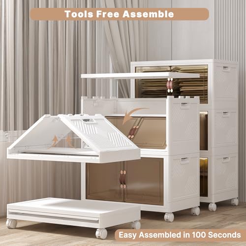 672QT Stackable Storage Bins with Lids (4 Count)