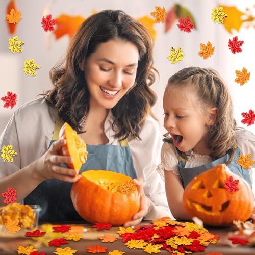 Fall Maple Leaf Confetti Autumn Colors Party Decorations