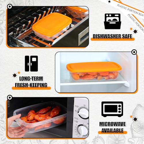 18 Pcs 33 oz Plastic Food Storage Containers with Lids (18 Count)