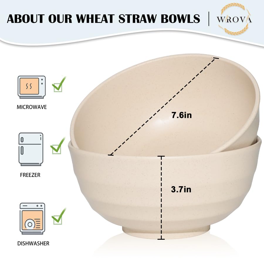 Wheat Straw Bowls Set 60 OZ