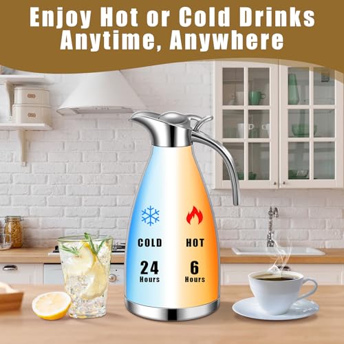 2 Pcs 68oz Thermal Coffee Carafe for Keeping Hot (2 Count)