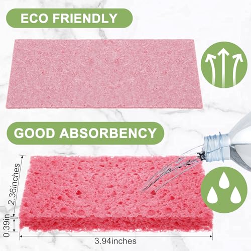 300 Pieces Compressed Wood Pulp Dish Sponges for Kitchen (300 Count)