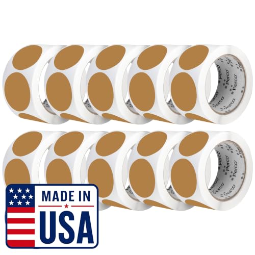 Kraft Brown Perforated Round Circle Dot Sticker 2 (10 Count)