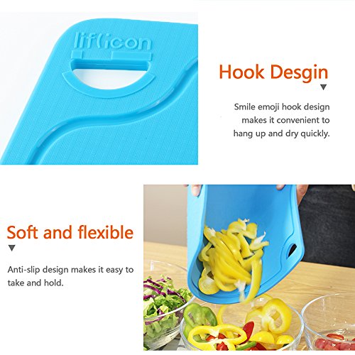 Thick Cutting Boards for Kitchen Silicone Chopping Board Set of 2 Mid 12.6'' x 9.1”