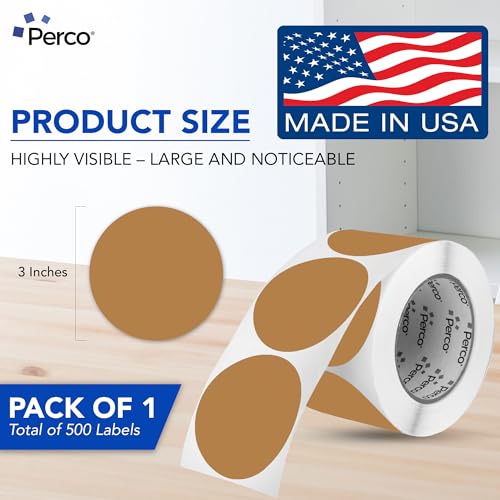Kraft Brown Round Circle Dot Sticker 3