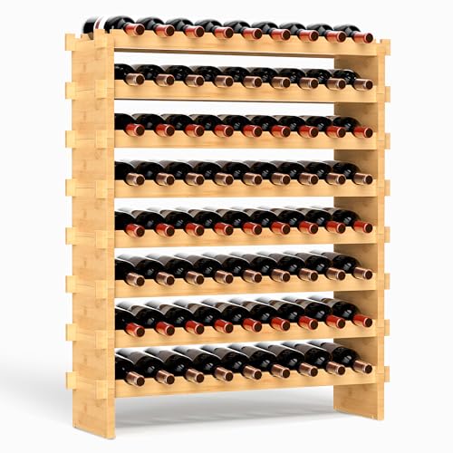 Bamboo Stackable Wine Rack (72 Count)