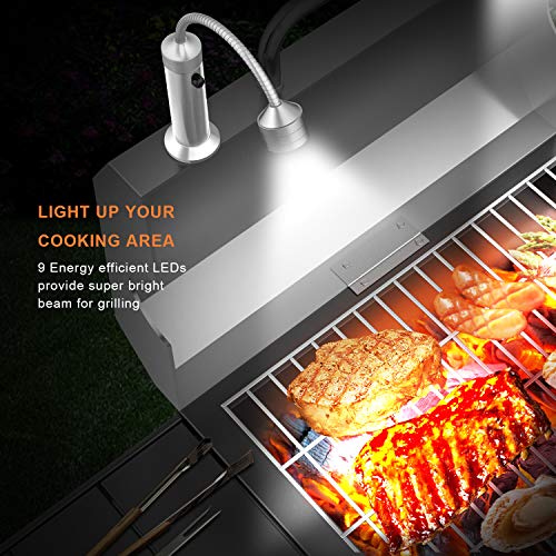 Barbecue Grill Light Magnetic LED Flexible Gooseneck Grilling Accessories (2 Count)