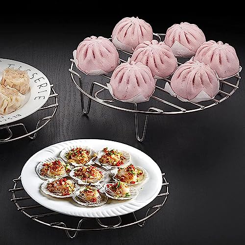 11" Round Cooking Rack Versatile Stainless Steel Grid Grill Steamer Rack