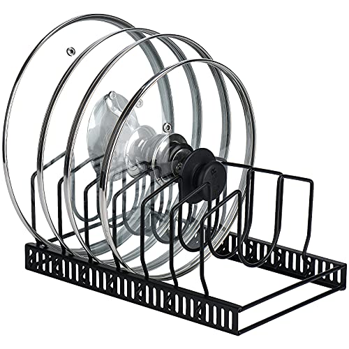 Pot Lids Organizer Rack for Cabinet and Countertop