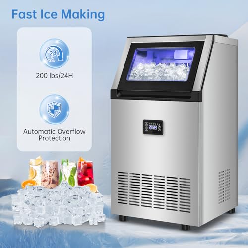 200 lbs High Output Ice Maker Undercounter Built