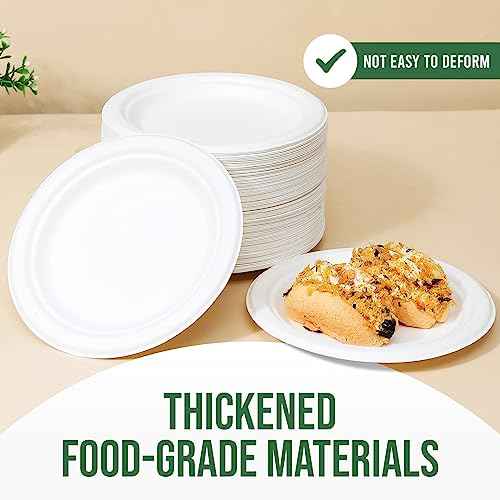White Disposable Paper Plate 7 inch (100 Count)