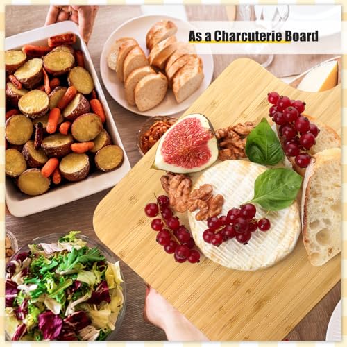 6 Pcs Thicken Cutting Board Bulk Wood Board for Chopping Serving Charcuterie Material for Laser Engraving Mother' Day Wedding Housewarming Gift (6 Count)