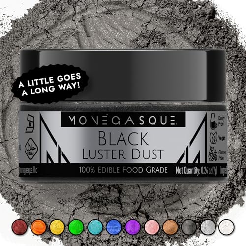 Black Edible Glitter for Drinks & Cakes
