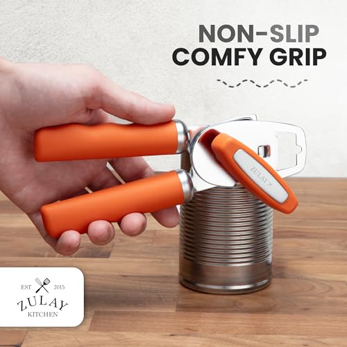 Heavy Duty Stainless Steel Can Opener Manual with Bottle Opener